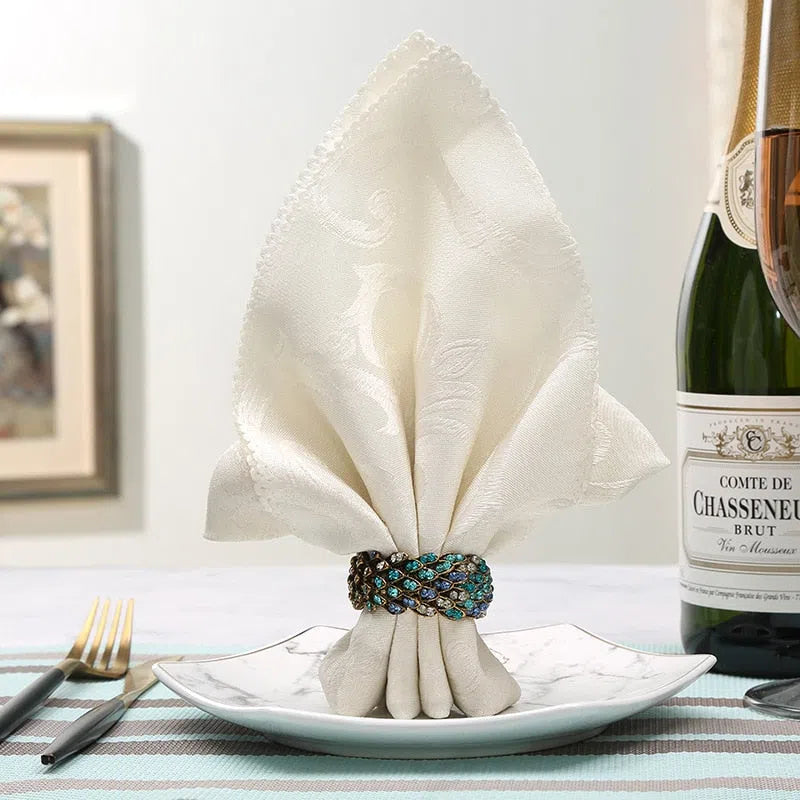 Conjunto Strass de Anéis para Guardanapo - 10 Peças-Kasamô