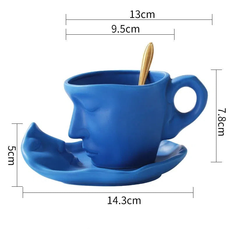 Conjunto Xícara + Pires - O Beijo-Kasamô