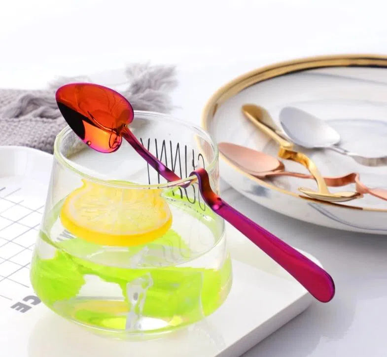 Conjunto com 4 Colheres em Aço Inoxidável com Encaixe para Copos e Xícaras-Kasamô