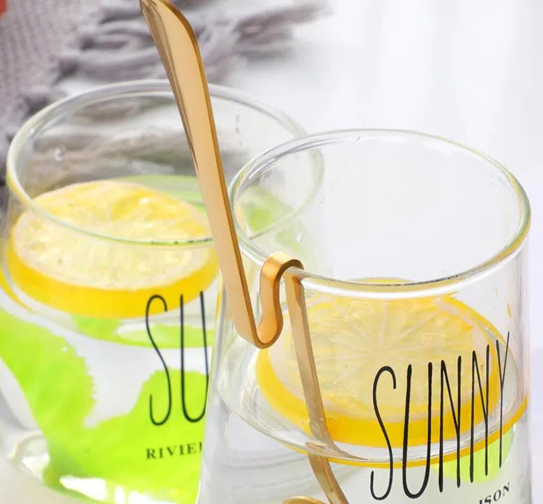 Conjunto com 4 Colheres em Aço Inoxidável com Encaixe para Copos e Xícaras-Kasamô