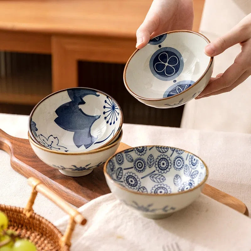 Conjunto de Bowl em Cerâmica Estilo Japonês-Kasamô