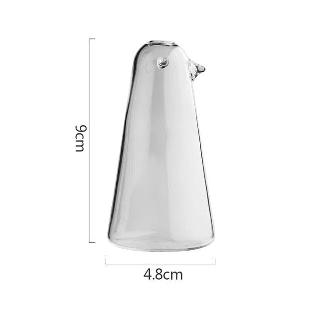 Conjunto de Garfos para Petiscos Dourados e Suporte de Pássaro em Vidro-Kasamô