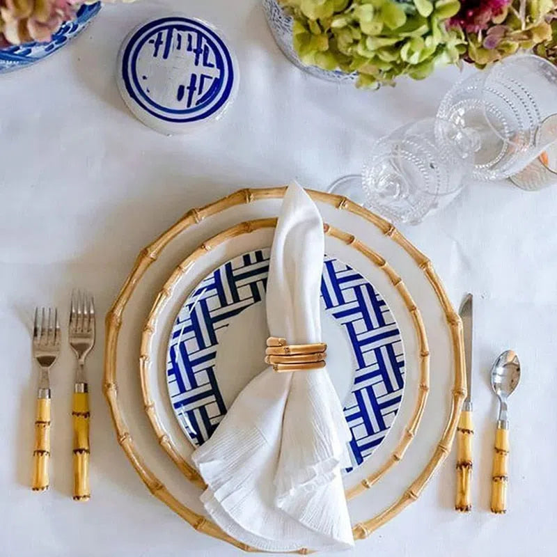 Conjunto de Porta Guardanapo em Bambu Natural - 4 Peças-Kasamô