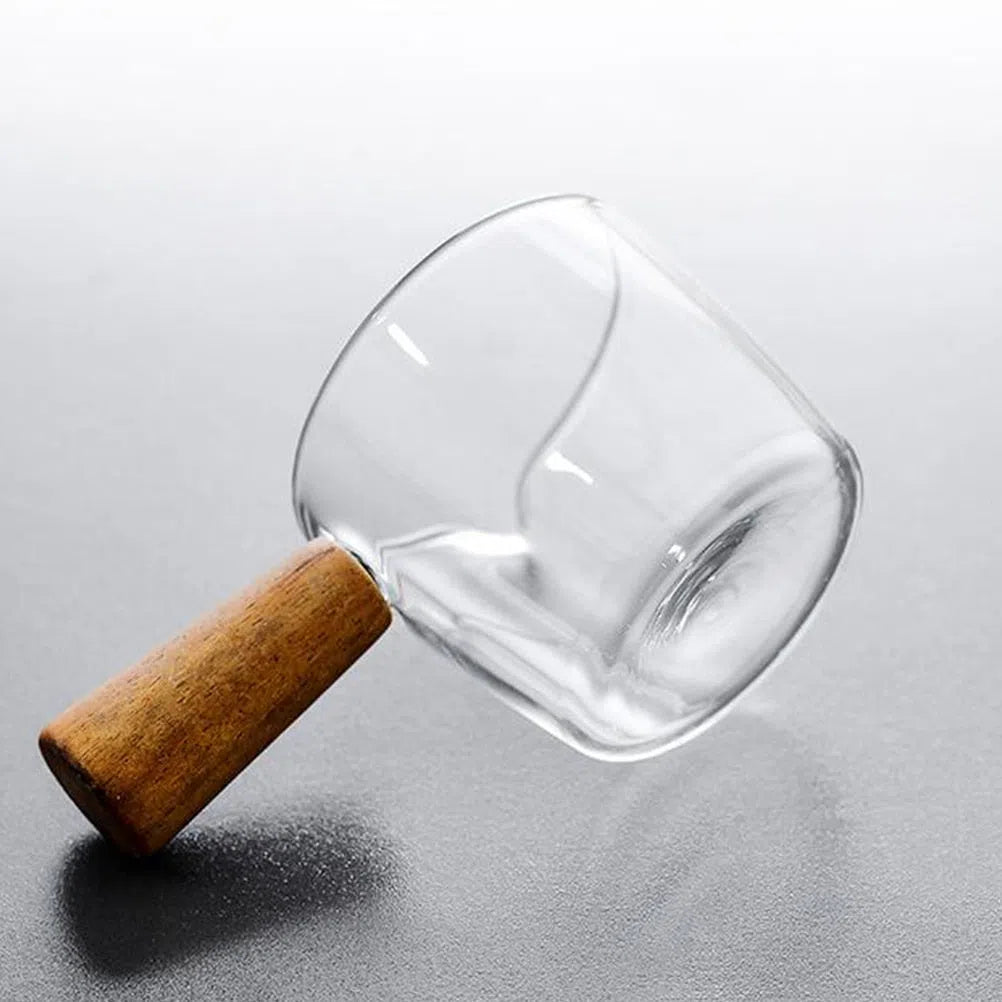 Conjunto de Potes para Molhos em Vidro e Alça de Madeira - 2 Peças-Kasamô