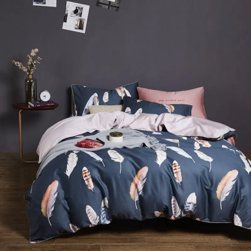 Conjunto de Roupas de Cama Algodão Egípcio Luxury Confort 4 Peças-Kasamô