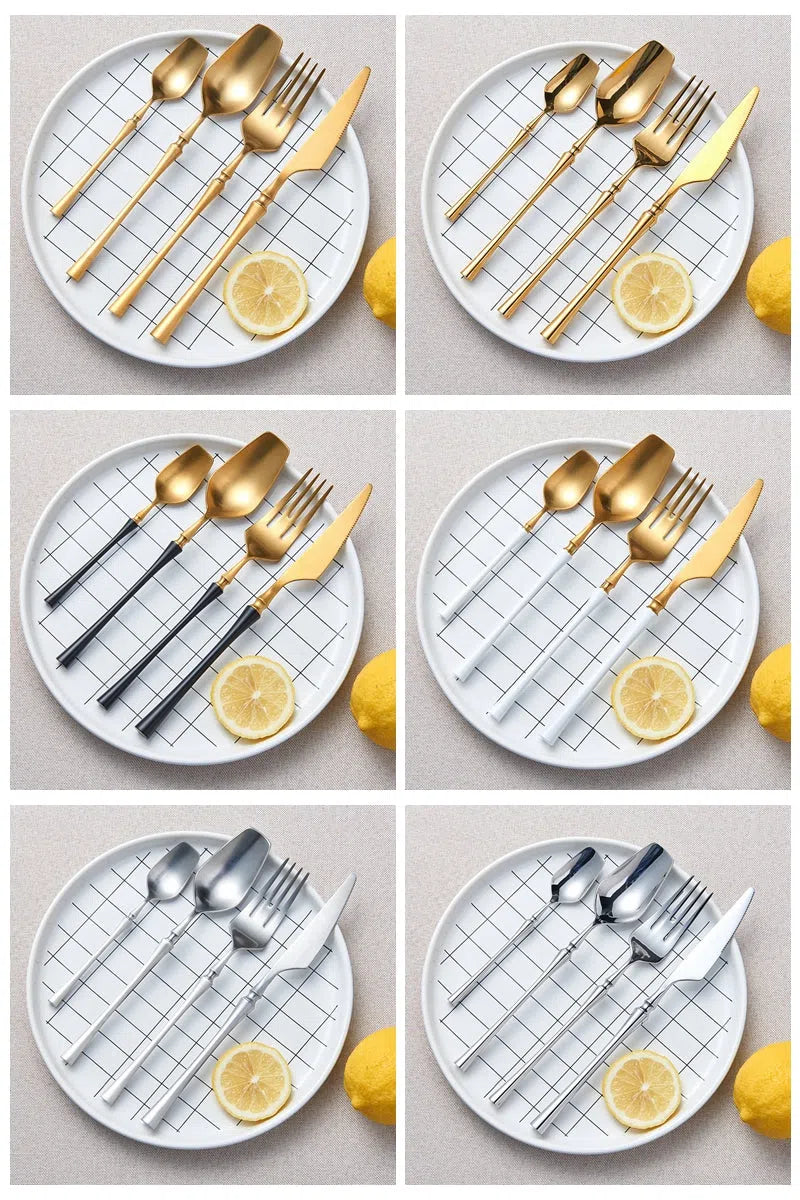 Conjunto de Talheres Ingleses - 4 Peças-Kasamô