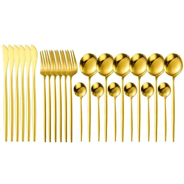 Conjunto de Talheres Luxo - 24 Peças-Kasamô