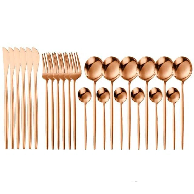 Conjunto de Talheres Luxo - 24 Peças-Kasamô