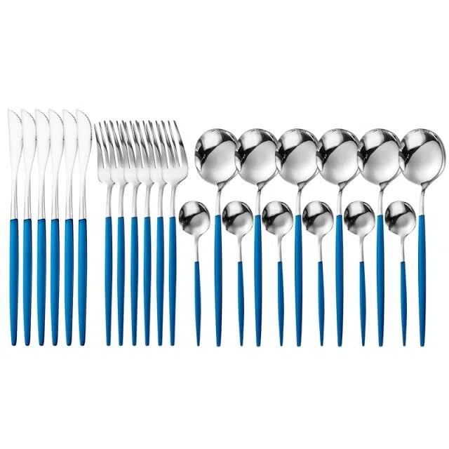 Conjunto de Talheres Luxo - 24 Peças-Kasamô