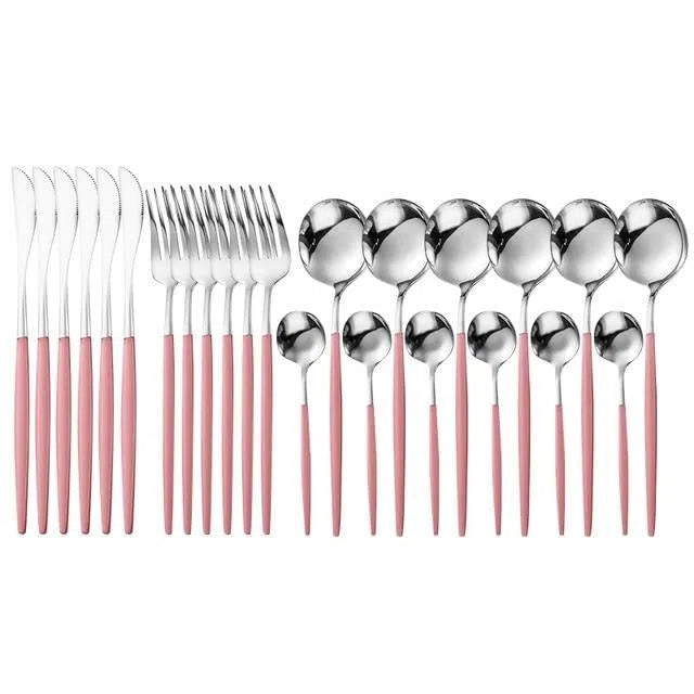 Conjunto de Talheres Luxo - 24 Peças-Kasamô