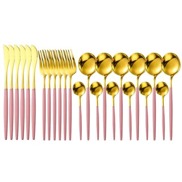 Conjunto de Talheres Luxo - 24 Peças-Kasamô