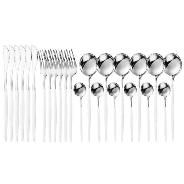Conjunto de Talheres Luxo - 24 Peças-Kasamô