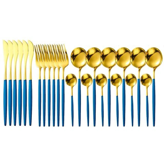 Conjunto de Talheres Luxo - 24 Peças-Kasamô