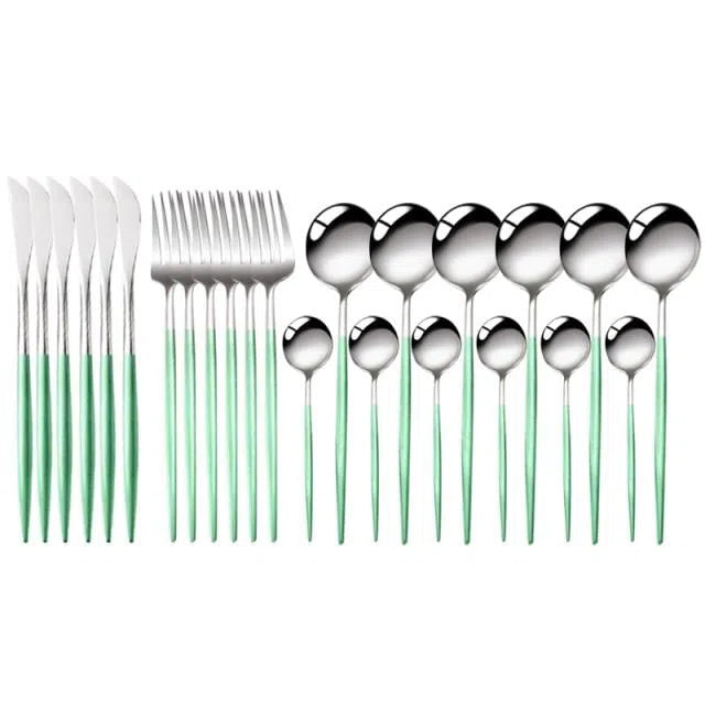 Conjunto de Talheres Luxo - 24 Peças-Kasamô