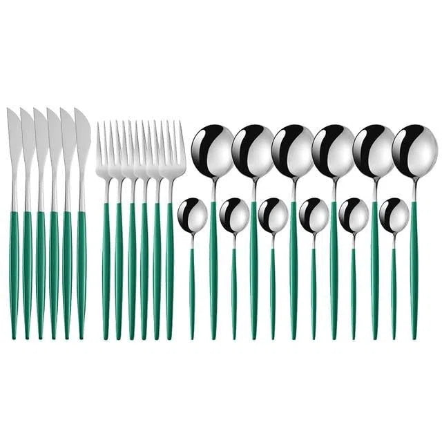 Conjunto de Talheres Luxo - 24 Peças-Kasamô