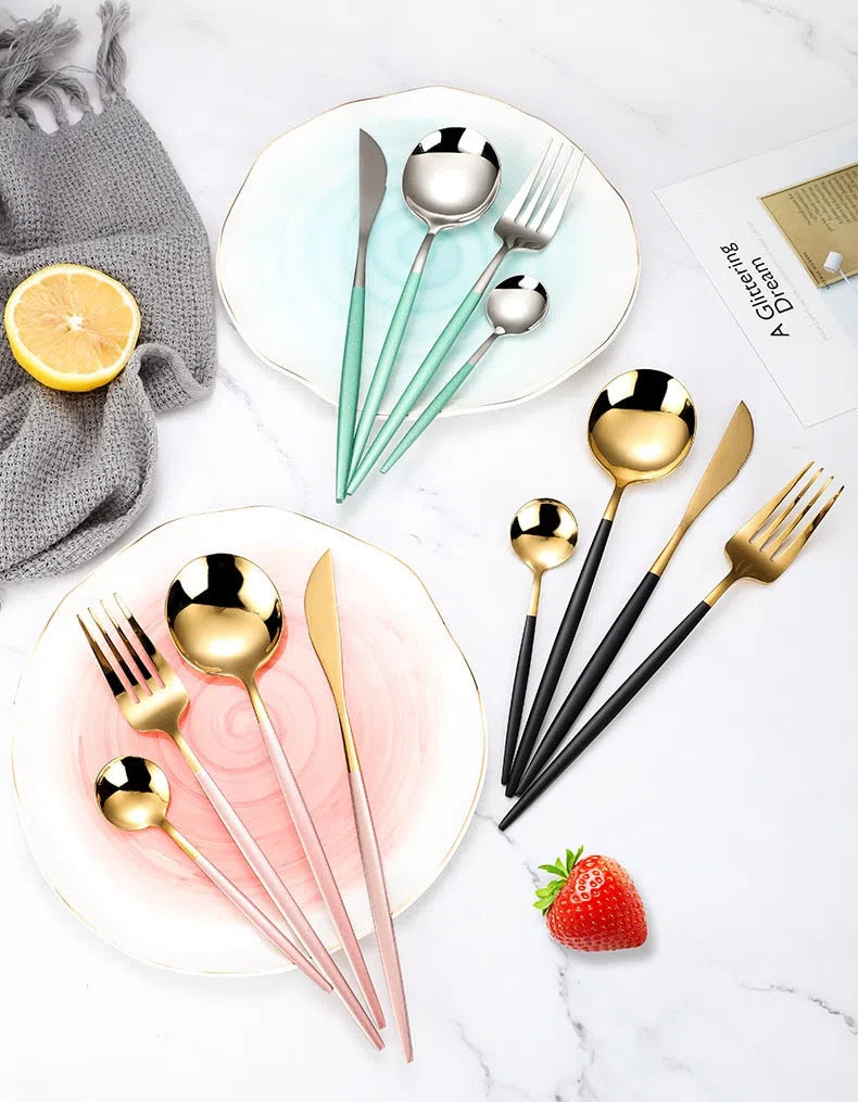 Conjunto de Talheres Luxo - 4 Peças-Kasamô