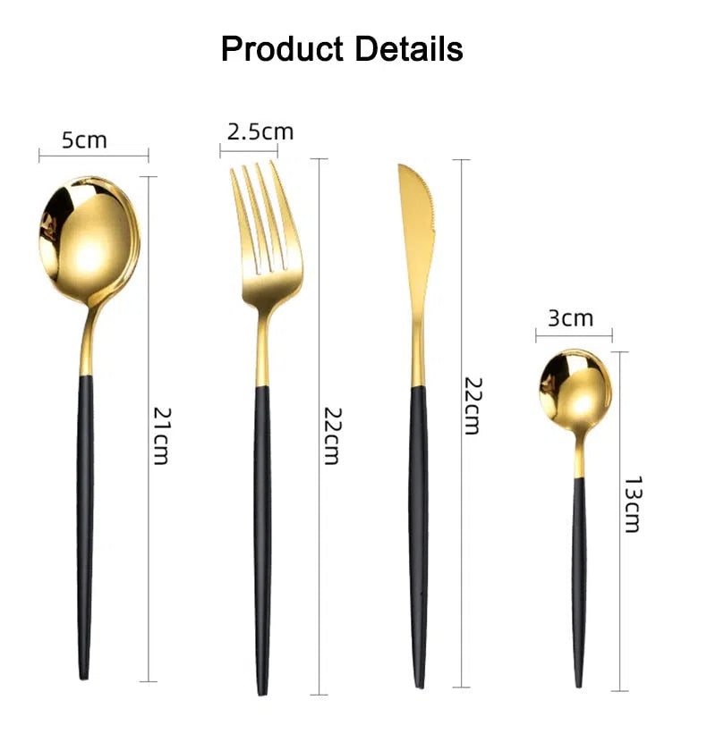 Conjunto de Talheres Luxo - 4 Peças-Kasamô