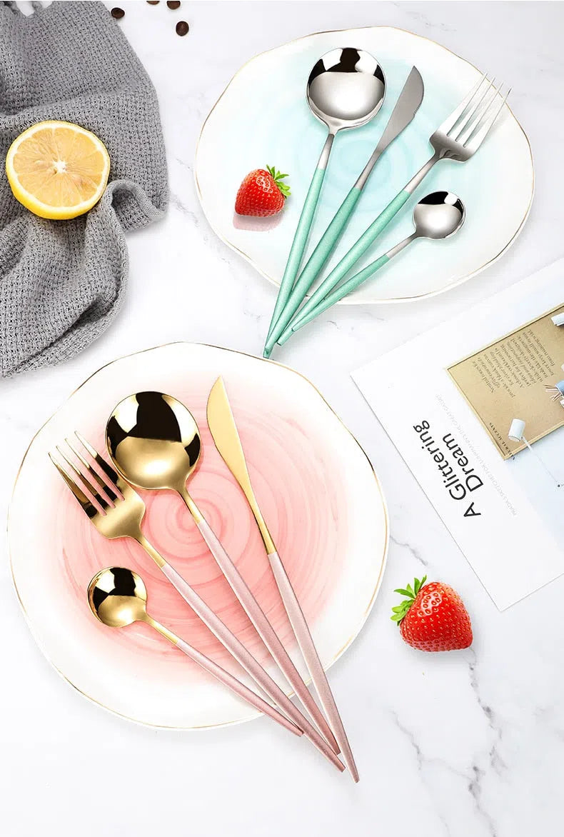 Conjunto de Talheres Luxo - 4 Peças-Kasamô