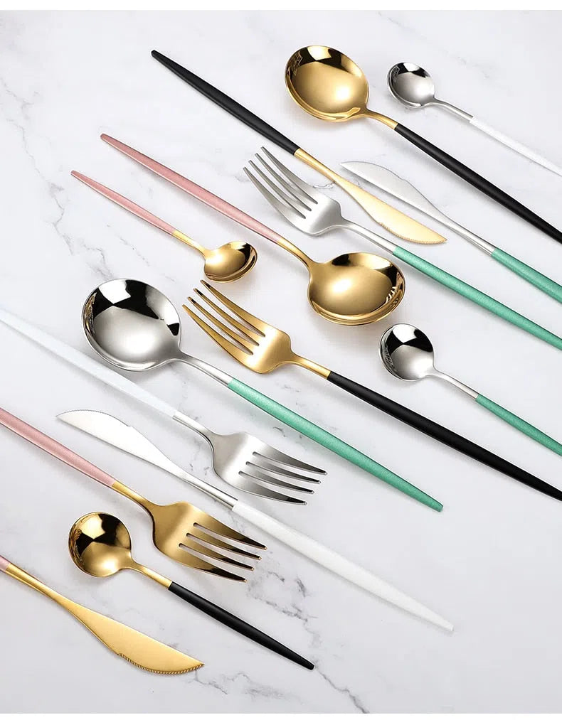 Conjunto de Talheres Luxo - 4 Peças-Kasamô