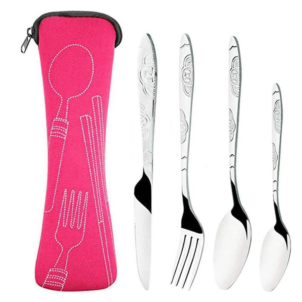 Conjunto de Talheres Portátil - 4 Peças-Kasamô