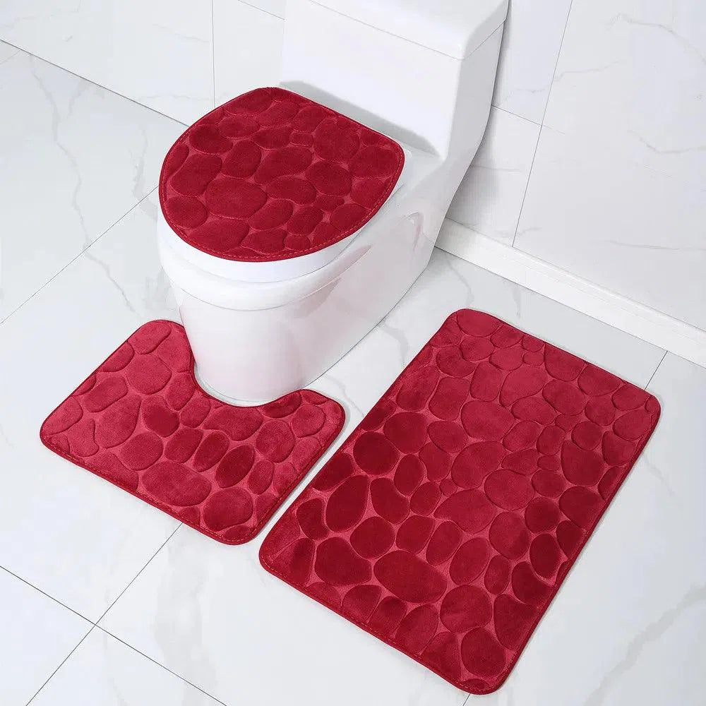 Conjunto de Tapetes 3 Peças Antiderrapante e Absorvente Kasamô-Kasamô
