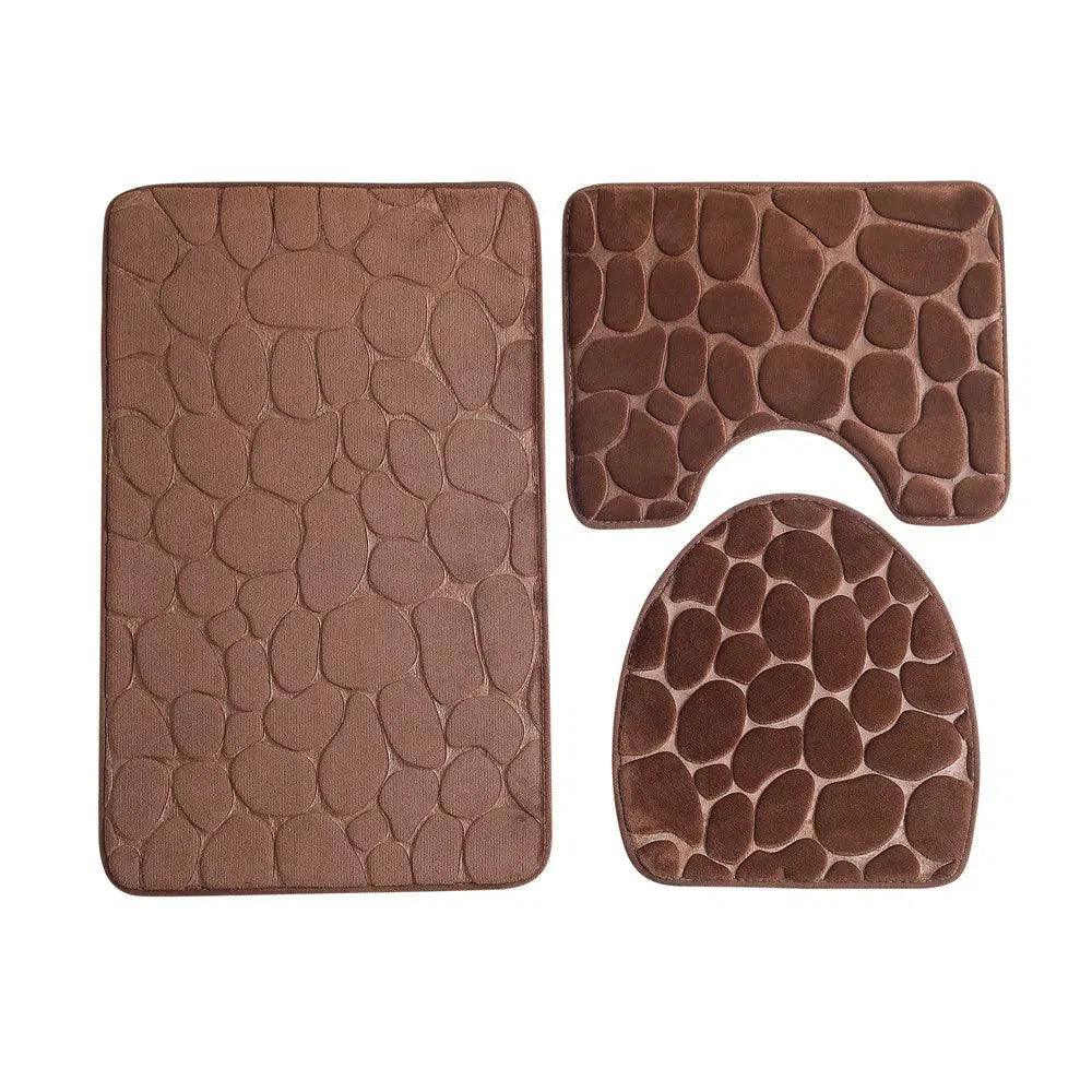 Conjunto de Tapetes 3 Peças Antiderrapante e Absorvente Kasamô-Kasamô