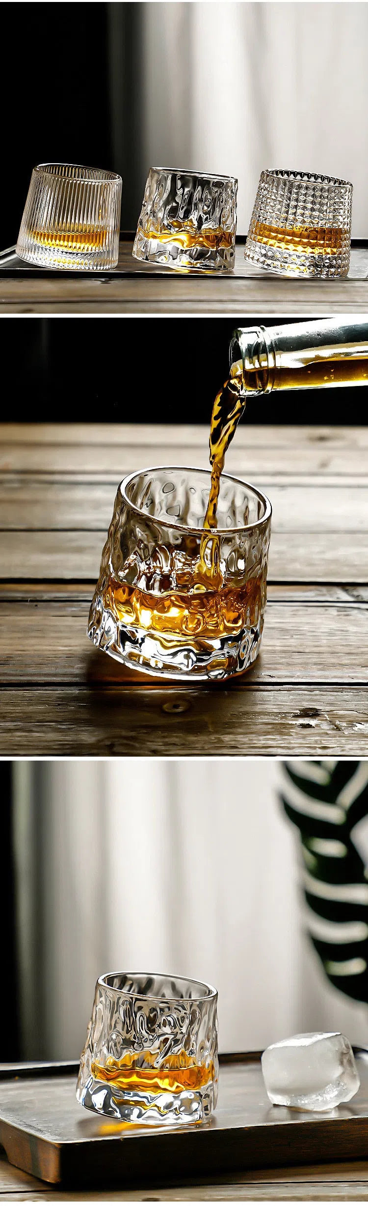 Copo de Vidro com Fundo Giratório - 170ml-Kasamô