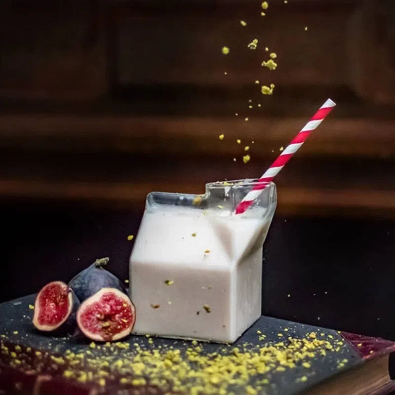 Copo/Jarra em Formato de Caixa de Leite em Vidro-Kasamô