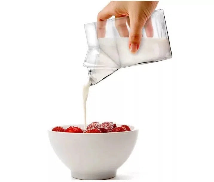 Copo/Jarra em Formato de Caixa de Leite em Vidro-Kasamô