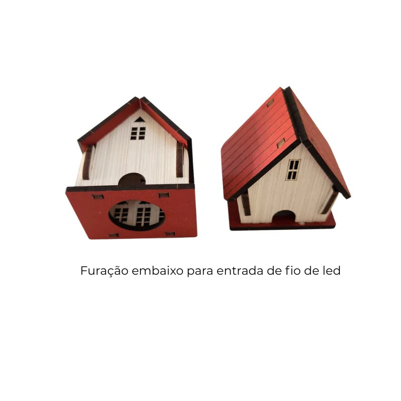 Decoração de Natal Vila de casas 5 peças Kasamô