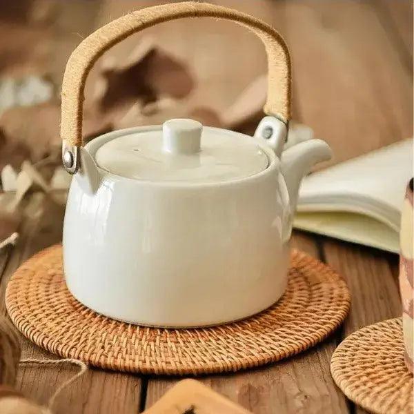 Suporte para Mesa Artesanal em Rattan de 6 peças + Suporte - Kasamô