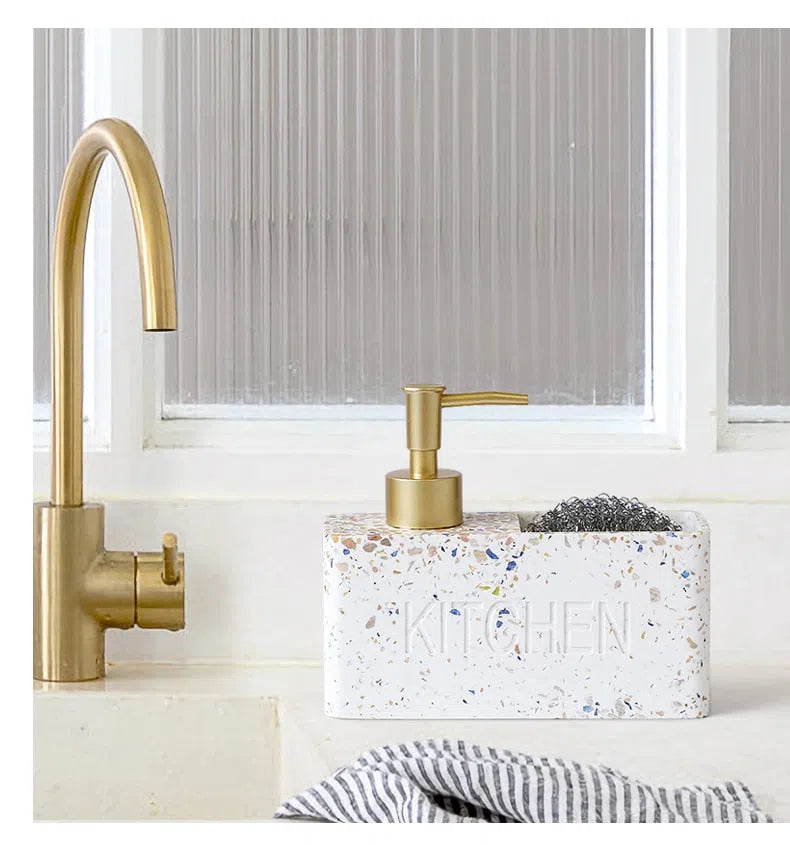 Dispenser de Detergente e Porta Esponja para Cozinha-Kasamô