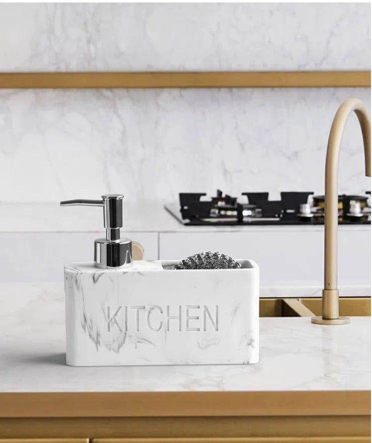Dispenser de Detergente e Porta Esponja para Cozinha-Kasamô