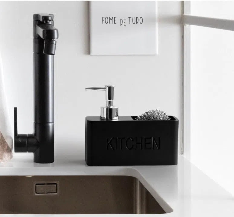 Dispenser de Detergente e Porta Esponja para Cozinha-Kasamô