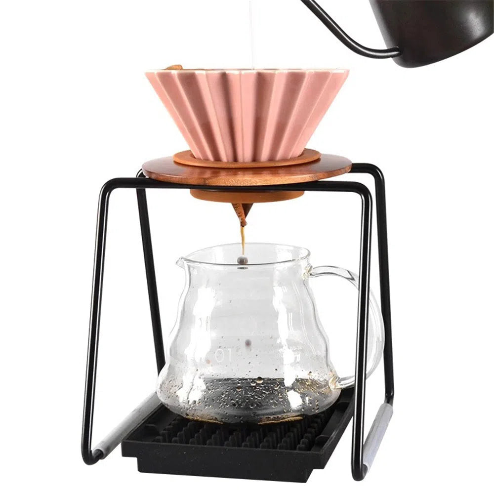 Drip Station para Suporte de Filtro para Café em Madeira e Metal-Kasamô