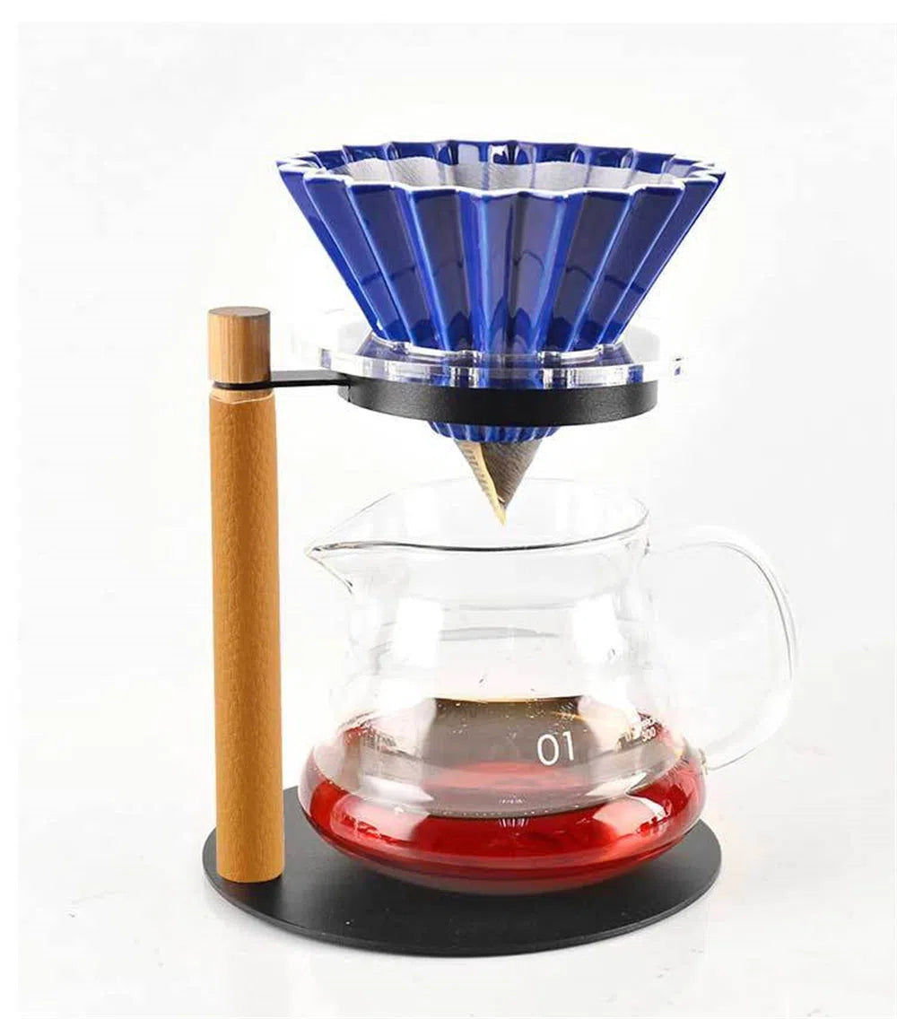Drip Station para Suporte de Filtro para Café em Madeira e Metal-Kasamô