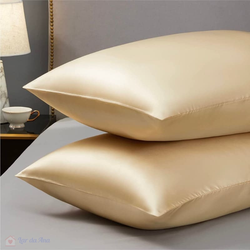 Kit Fronha de Cetim para Travesseiro - 2 Peças