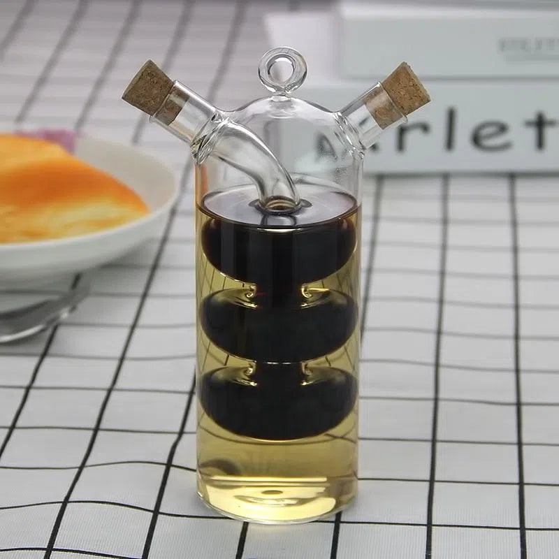 Galheteiro Criativo Espiral 2 em 1 para Óleos, Azeite e Vinagre-Kasamô