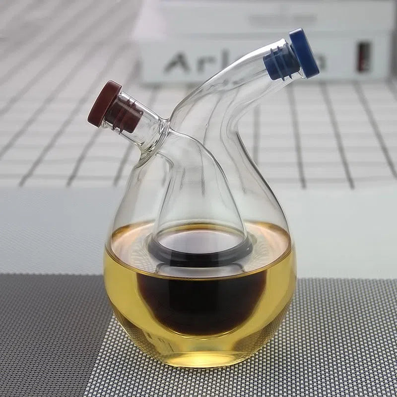 Galheteiro Criativo Espiral 2 em 1 para Óleos, Azeite e Vinagre-Kasamô