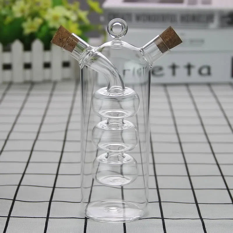 Galheteiro Criativo Espiral 2 em 1 para Óleos, Azeite e Vinagre-Kasamô