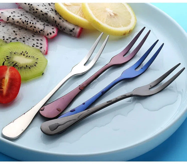 Garfos para Aperitivos em Inox - 2 Peças-Kasamô