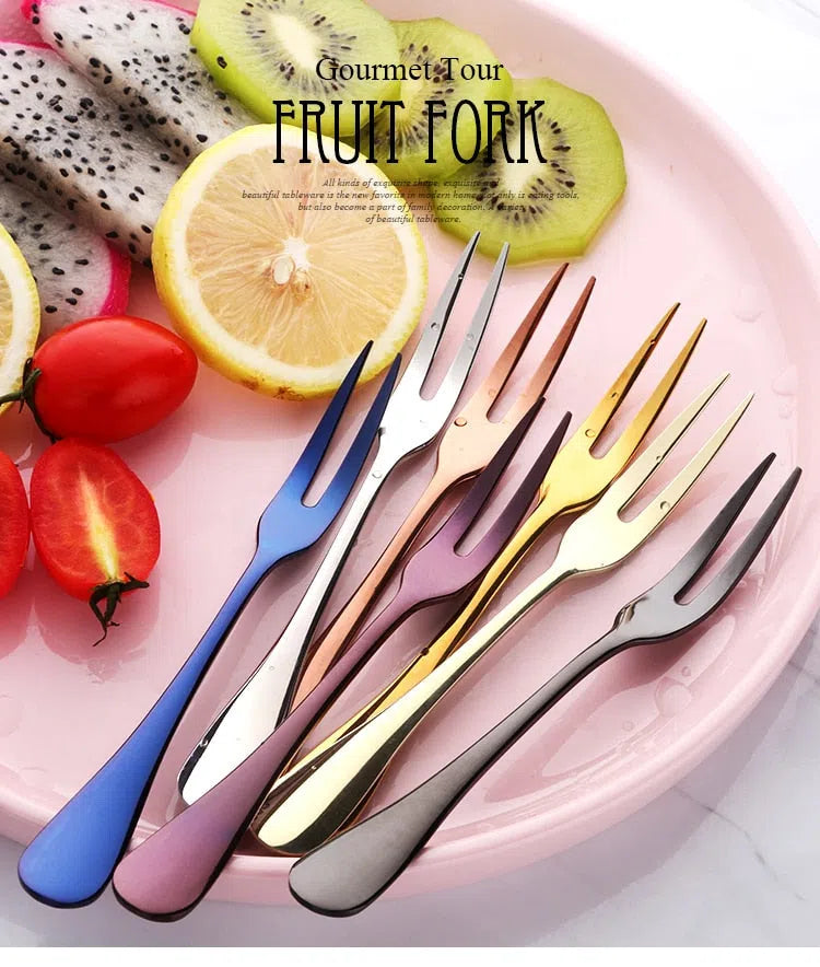 Garfos para Aperitivos em Inox - 2 Peças-Kasamô