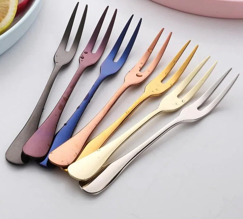 Garfos para Aperitivos em Inox - 2 Peças-Kasamô