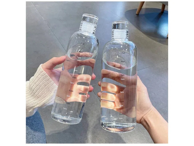 Garrafa de Vidro com Marcador 500 ou 700ml-Kasamô