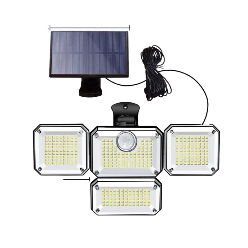 Holofote Solar LED 800W com 3 Cabeças - Solar Urbane-Kasamô