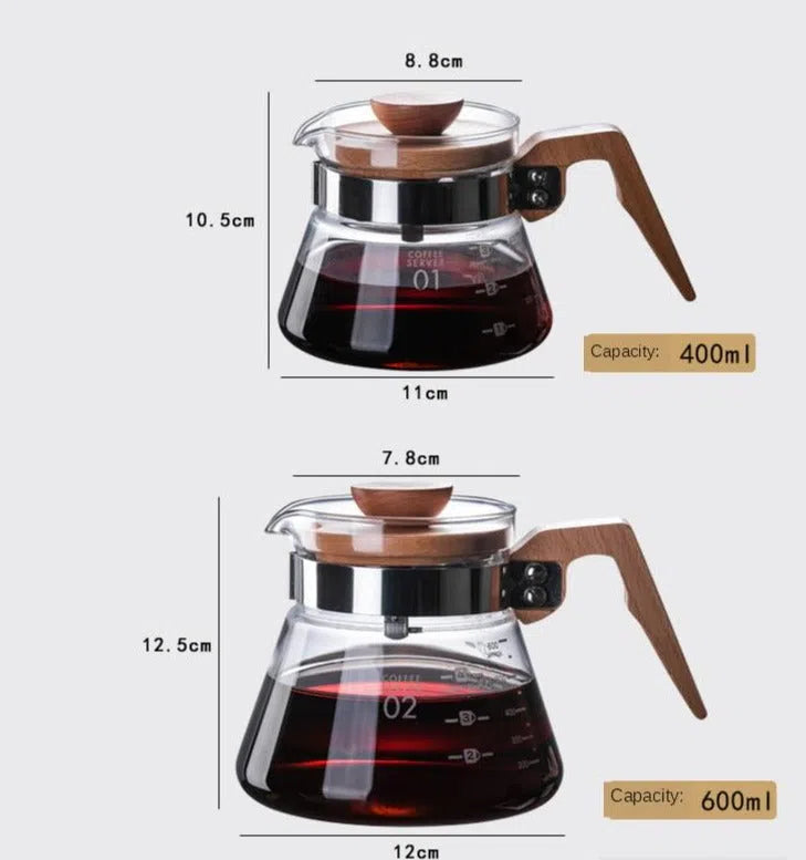 Jarra Cafeteira de Vidro com Detalhes em Bambu-Kasamô