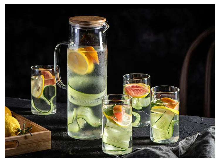 Jarro de Vidro de Borossilicato com Tampa de Bambu-Kasamô