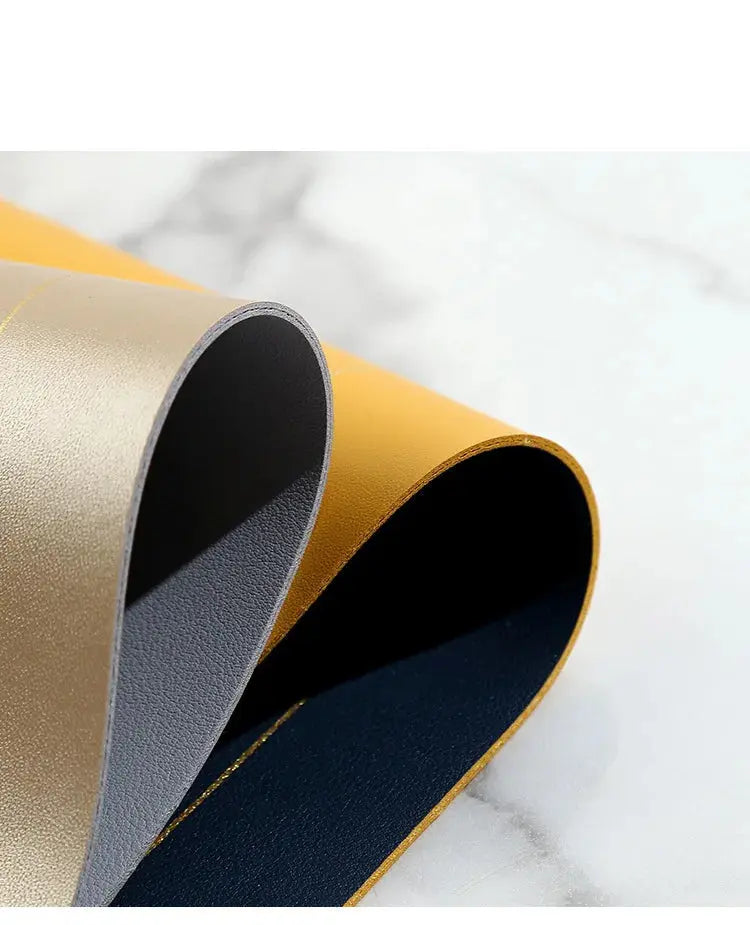 Jogo Americano de Couro Bicolor Frente e Verso