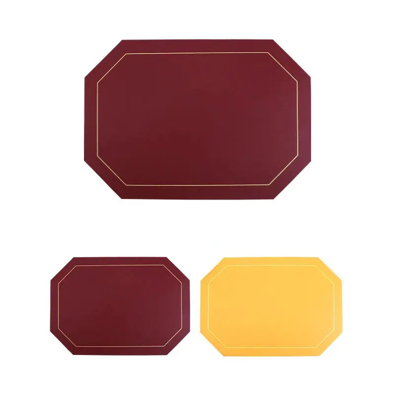 Jogo Americano de Couro Bicolor Frente e Verso