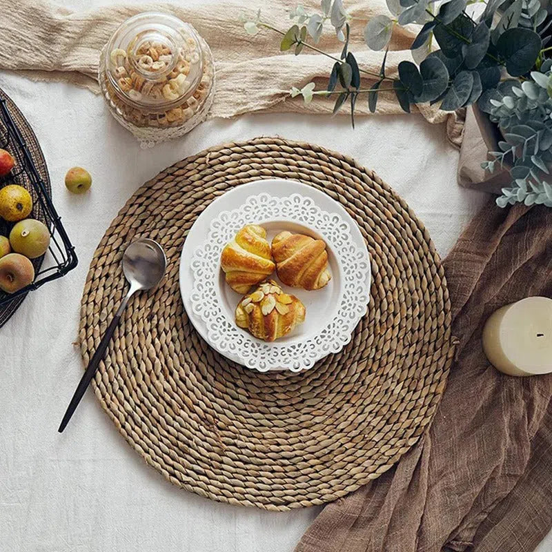 Jogo Americano em Palha Rattan - 4 Peças-Kasamô